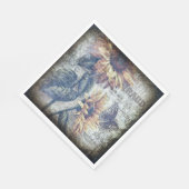 Rustikale Sonnenblumenschmetterlingszeitung Serviette (Ecke)