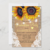 Rustikale Sonnenblumenschüttelparty Einladung (Vorderseite)