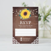 Rustikale Sonnenblumenspitze Babys Atemberaubung RSVP Karte (Stehend Vorderseite)
