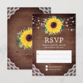 Rustikale Sonnenblumenspitze Babys Atemberaubung RSVP Karte (Vorne/Hinten)