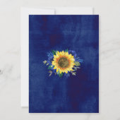 Rustikale Sonnenblumenstränge-Lichter Blühende Hoc Einladung (Rückseite)