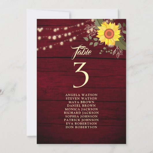 Rustikale Sonnenblumenübersicht (Rückseite)