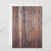 Rustikale Sonnenblumenweinblume Herbsthochzeit Einladung (Rückseite)