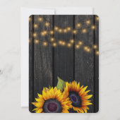 Rustikale Sonnenblumenzarge Einladung (Rückseite)