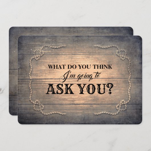 Rustikale Sonnenbrille / Trauzeugin Vorschlag Einladung (Vorne/Hinten)