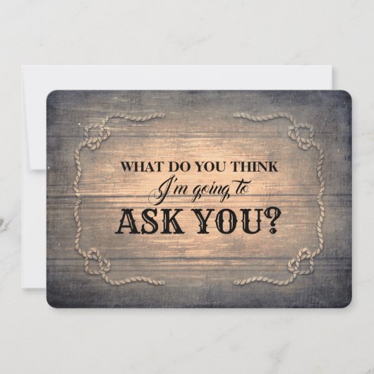 Rustikale Sonnenbrille / Trauzeugin Vorschlag Einladung (Vorderseite)