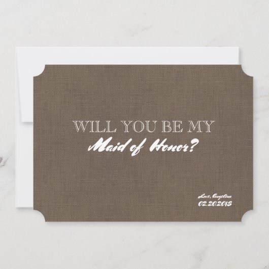 Rustikale Sonnenbrille / Trauzeugin Vorschlag Einladung (Rückseite)