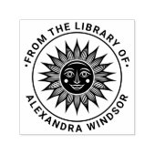 Rustikale Sonnenstrahlen mit Ausschnitt 2 Biblioth Permastempel (Design)