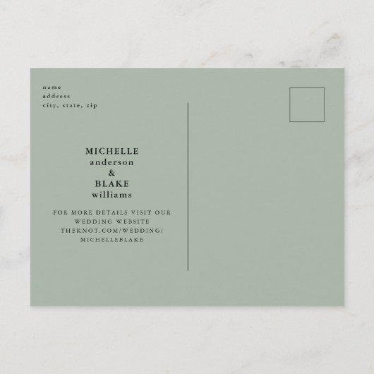 Rustikale Sonnenstrahlen und Lichter Save the Date Postkarte (Rückseite)