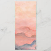 Rustikale Sonnenuntergang Hochzeit im Gebirge Menükarte (Rückseite)