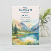 Rustikale Sonnenuntergang Orangefarbene Hochzeit Einladung (Stehend Vorderseite)