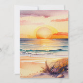 Rustikale Sonnenuntergangs-Strand-Save-the-Date-Ka Save The Date (Rückseite)