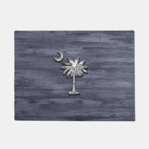 Rustikale South Carolina Palmetto und Moon Fußmatte