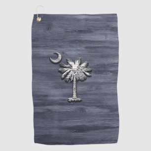 Rustikale South Carolina Palmetto und Moon Golfhandtuch