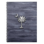 Rustikale South Carolina Palmetto und Moon Notizblock (Vorderseite)
