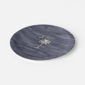 Rustikale South Carolina Palmetto und Moon Pappteller (Schrägansicht)