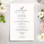 Rustikale Speisekarte mit Grün für Hochzeiten<br><div class="desc">Diese benutzerdefinierbare Menu-Karte,  die für die Koordination mit unserer Stylish Script Hochzeitskollektion konzipiert wurde,  enthält einen Kalligrafietext mit einem klassischen Serif-Schriftart in Schwarz und einem anpassbaren Monogramm auf der Rückseite. Matching-Elemente verfügbar.</div>