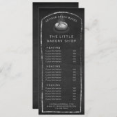 Rustikale Speisekarte oder Preisliste Tafelbrotbäc Einladung (Vorne/Hinten)