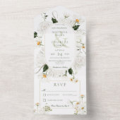 Rustikale Speisen & Blume Kein Abendessen All In One Einladung (Innen Boden)