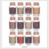 Rustikale Spice-Jar-Aufkleber für organisierte Pan Aufkleber (Blatt)