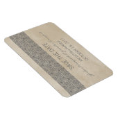 Rustikale Spitze Save-the-Date-Magnet, Grau Magnet (Rechte Seite)