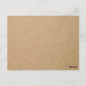 RUSTIKALE SPITZE | TABELLENNUMMERN POSTKARTE (Rückseite)