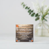 Rustikale Spitzen-Aufsteckkarten aus Holz Begleitkarte (Stehend Vorderseite)