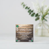 Rustikale Spitzen-Aufsteckkarten aus Holz Begleitkarte (Stehend Vorderseite)