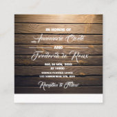 Rustikale Spitzen-Aufsteckkarten aus Holz Begleitkarte (Rückseite)