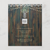 Rustikale Spitzen Gypsophila Lights Mason Jar Wedd (Rückseite)