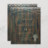 Rustikale Spitzen Gypsophila Lights Mason Jar Wedd (Vorne/Hinten)