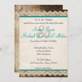 Rustikale Spitzen individuell anpassbare Farben Ho Einladung (Vorne/Hinten)