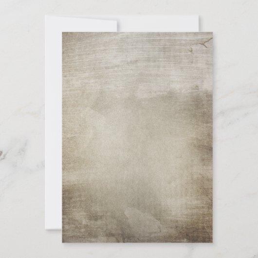 Rustikale Spitzen Not leidende Hochzeitseinladung Einladung (Rückseite)