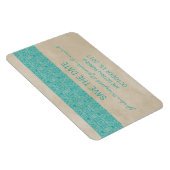 Rustikale Spitzen speichern das Date Magnet, Aquam Magnet (Rechte Seite)