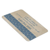 Rustikale Spitzen speichern das Date Magnet, blau Magnet (Rechte Seite)