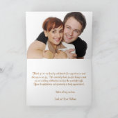 Rustikale Spitzen und Burlap Wedding Dankeschön Ka Dankeskarte (Innenseite)