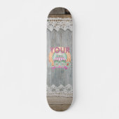 Rustikale Spitzen- und Holzboho-Boutique-Bauern Ma Skateboard (Vorne)