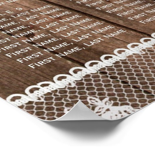 Rustikale Spitzen- und Holzdecke Poster (Ecke)