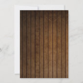 Rustikale Spitzen- und Holzhochzeit Einladung (Rückseite)