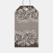 Rustikale Spitzen- und Landholzhochzeit Vielen Dan Geschenkanhänger (Rückseite)