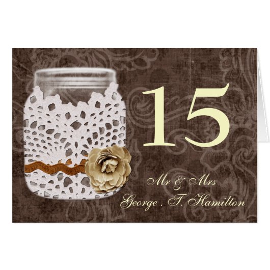 Rustikale Spitzen wrapped Mason Jar Wedding (Vorderseite (Horizontal))