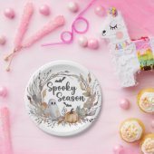 Rustikale Spooky Season Paper Plate Pappteller (Party)