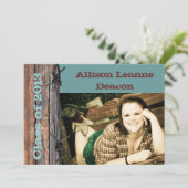 Rustikale Stacheldraht-Abschlussmitteilung Einladung (Stehend Vorderseite)