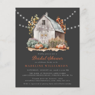 Rustikale Stall String Lights Bridal Dusche Einlad Flyer