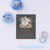 Rustikale Stall String Lights Bridal Dusche Einlad Flyer (Einzeln)