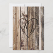 Rustikale Stalldusche aus Holz Einladung (Rückseite)