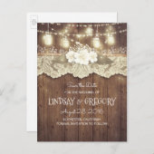 rustikale Stallehzeit speichern das Datum Ankündigungspostkarte (Vorne/Hinten)