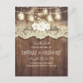 rustikale Stallehzeit speichern das Datum Ankündigungspostkarte (Vorderseite)