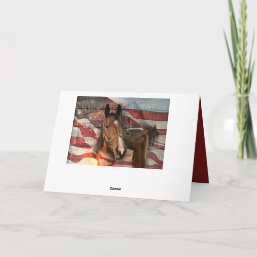 Rustikale Stallenflagge Dankeskarte (Rückseite)