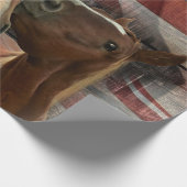 Rustikale Stallenflagge Geschenkpapier (Ecke)